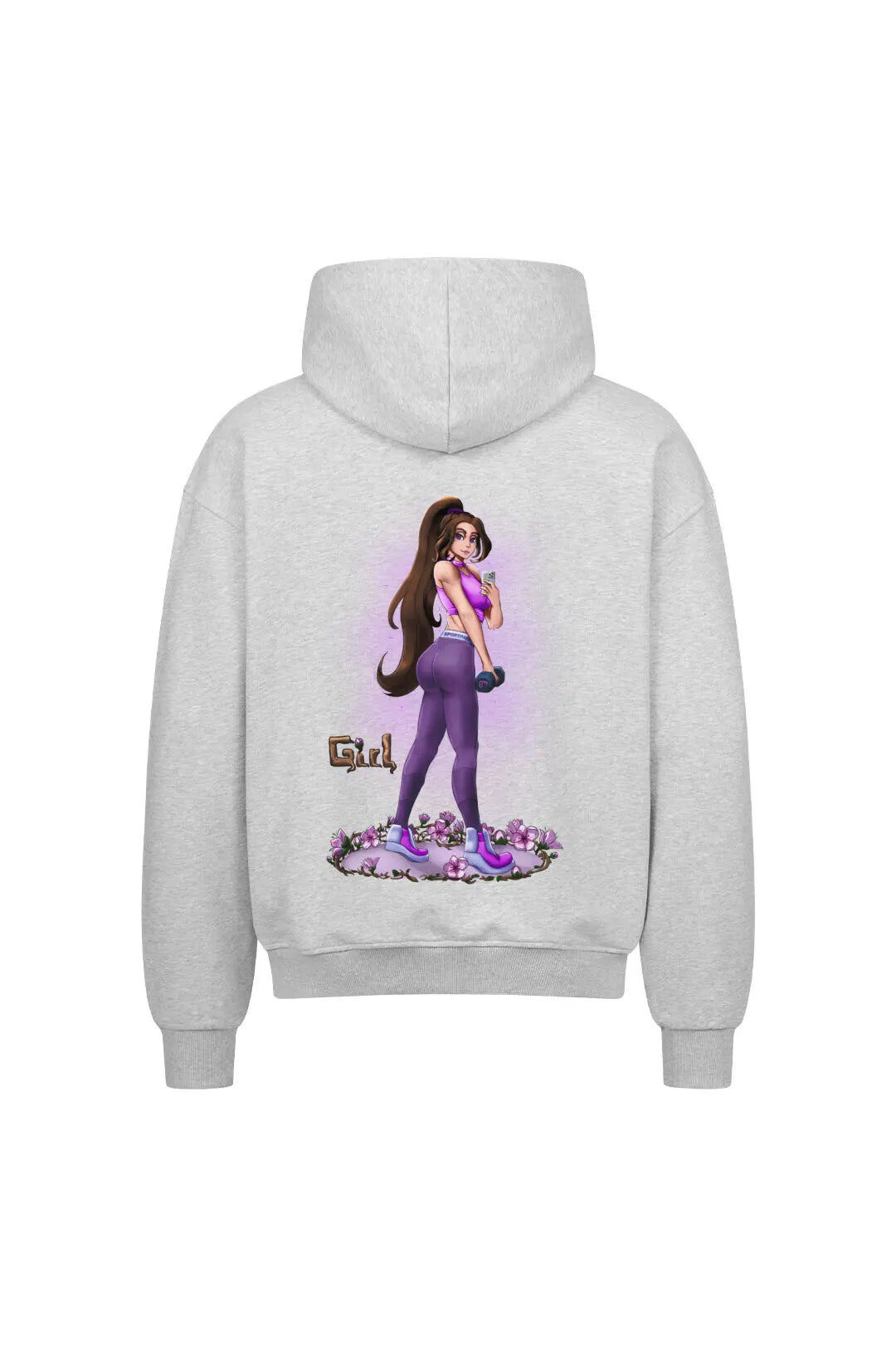 SP Clothing Oversizedzipper heather grey girl