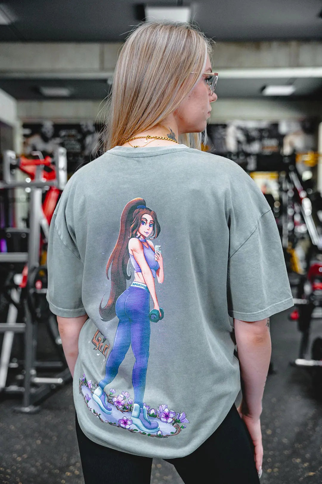 SP CLothing Girl Oversizedshirt washed grey
