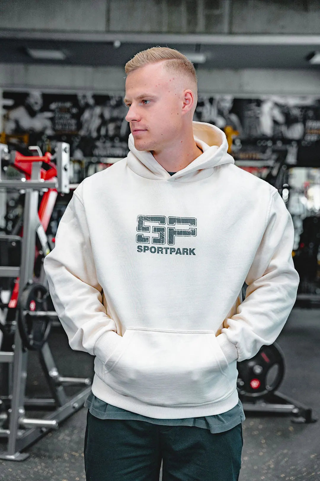 SP Clothing Oversizedhoodie weiß ILOVEGYM