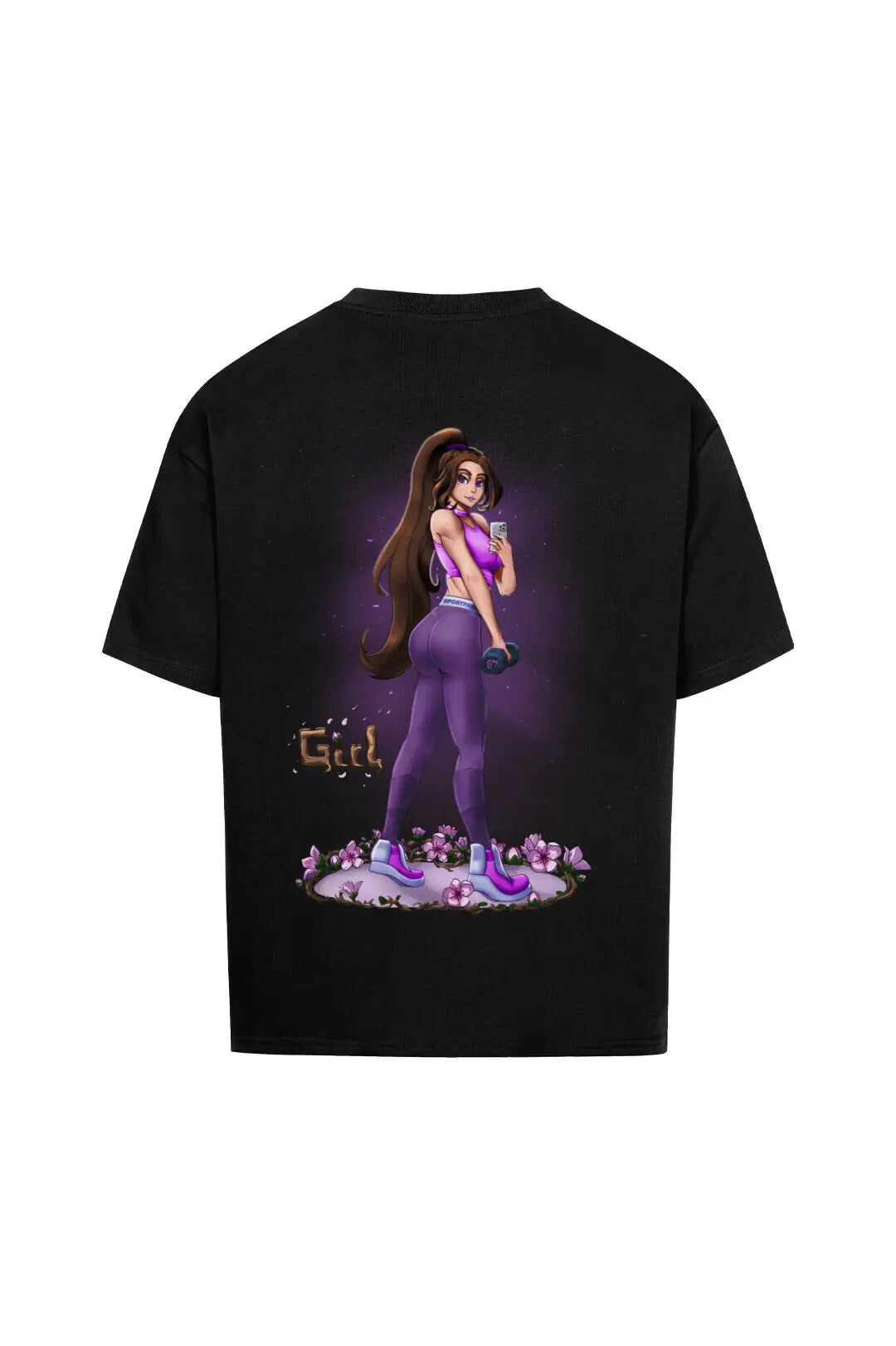 SP CLothing Girl Oversizedshirt schwarz