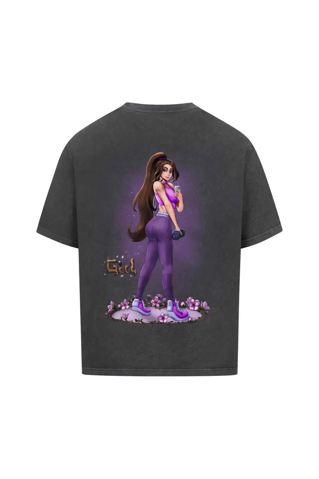 SP Clothing Oversizedshirt Girl Washed black