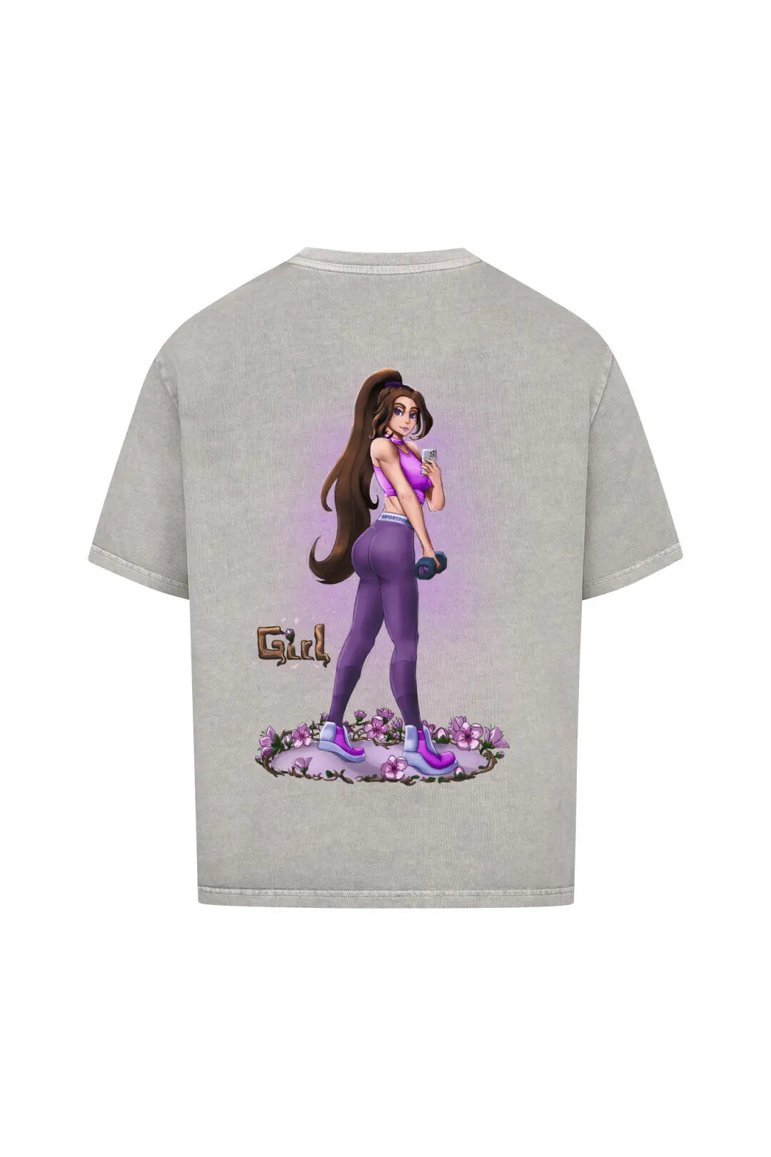 SP CLothing Girl Oversizedshirt washed grey