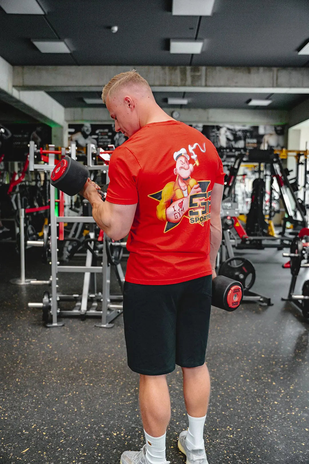 SP Clothing ILOVEGYM BAsicshirt rot