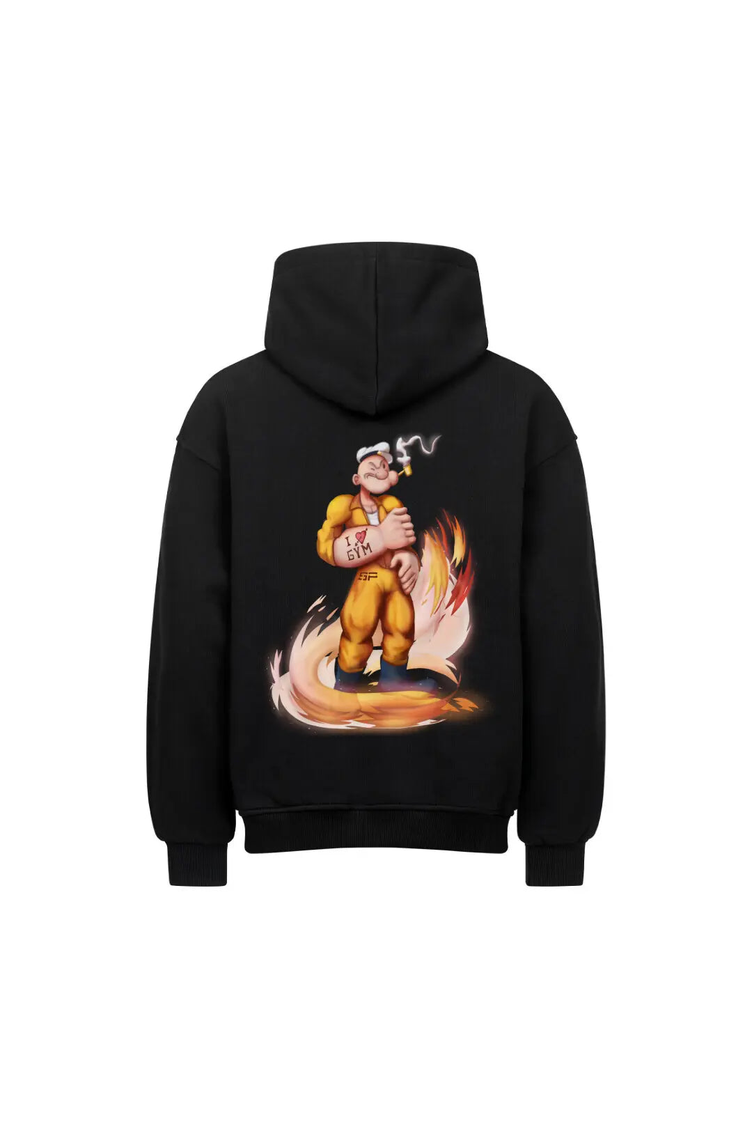 SP Clothing Oversizedhoodie weiß schwarz ILOVEGYM