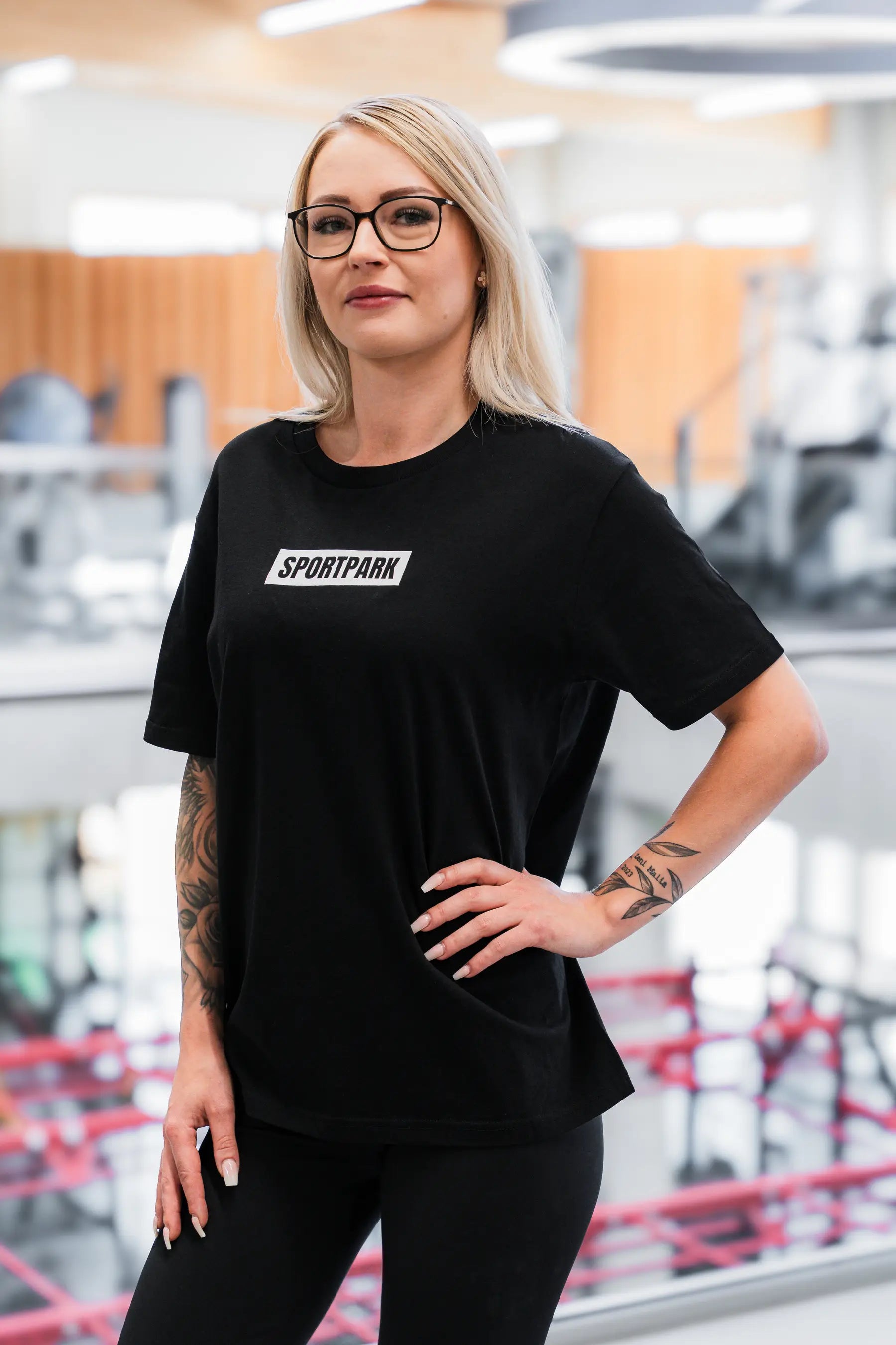 SP Clothing black&white Sportpremiumshirt Ladies schwarz (Logo lang)2