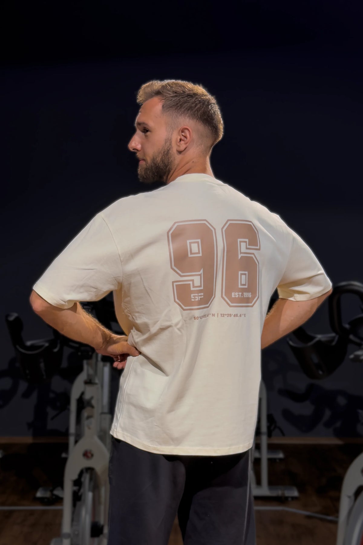 96 Oversized Tee | Sand Rückansicht