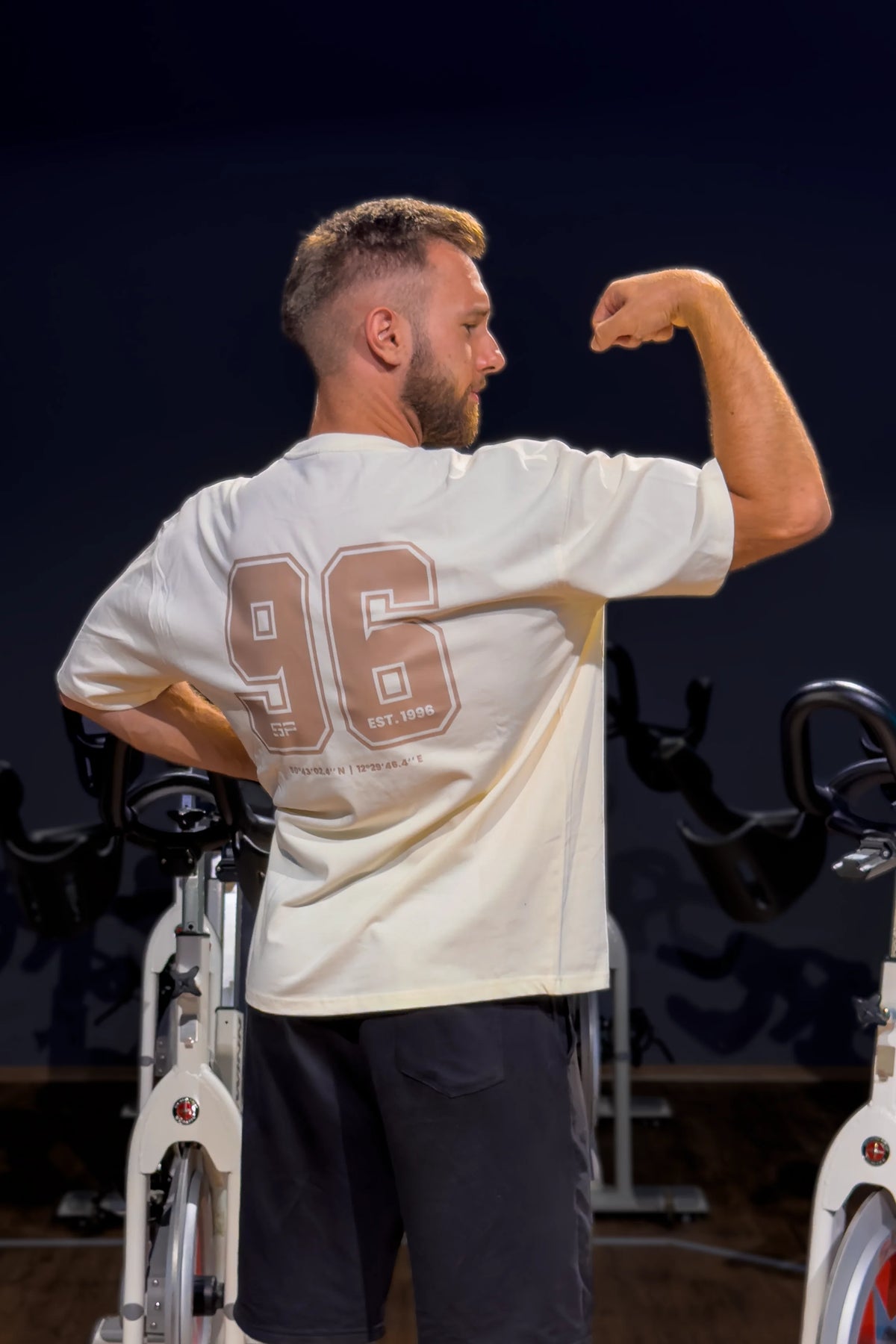 96 Oversized Tee | Sand Rückansicht 2