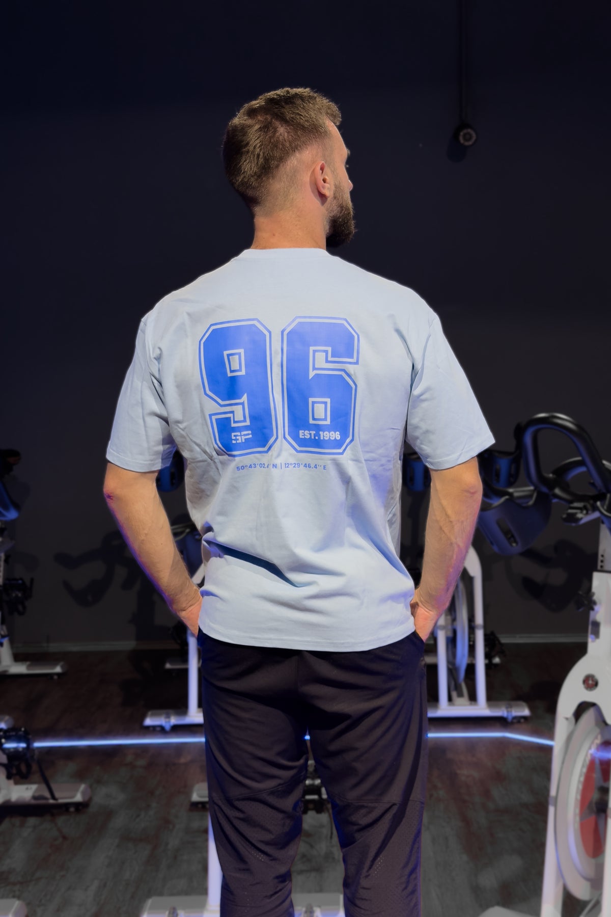 96 Oversized Tee | Sky Blue Rückansicht