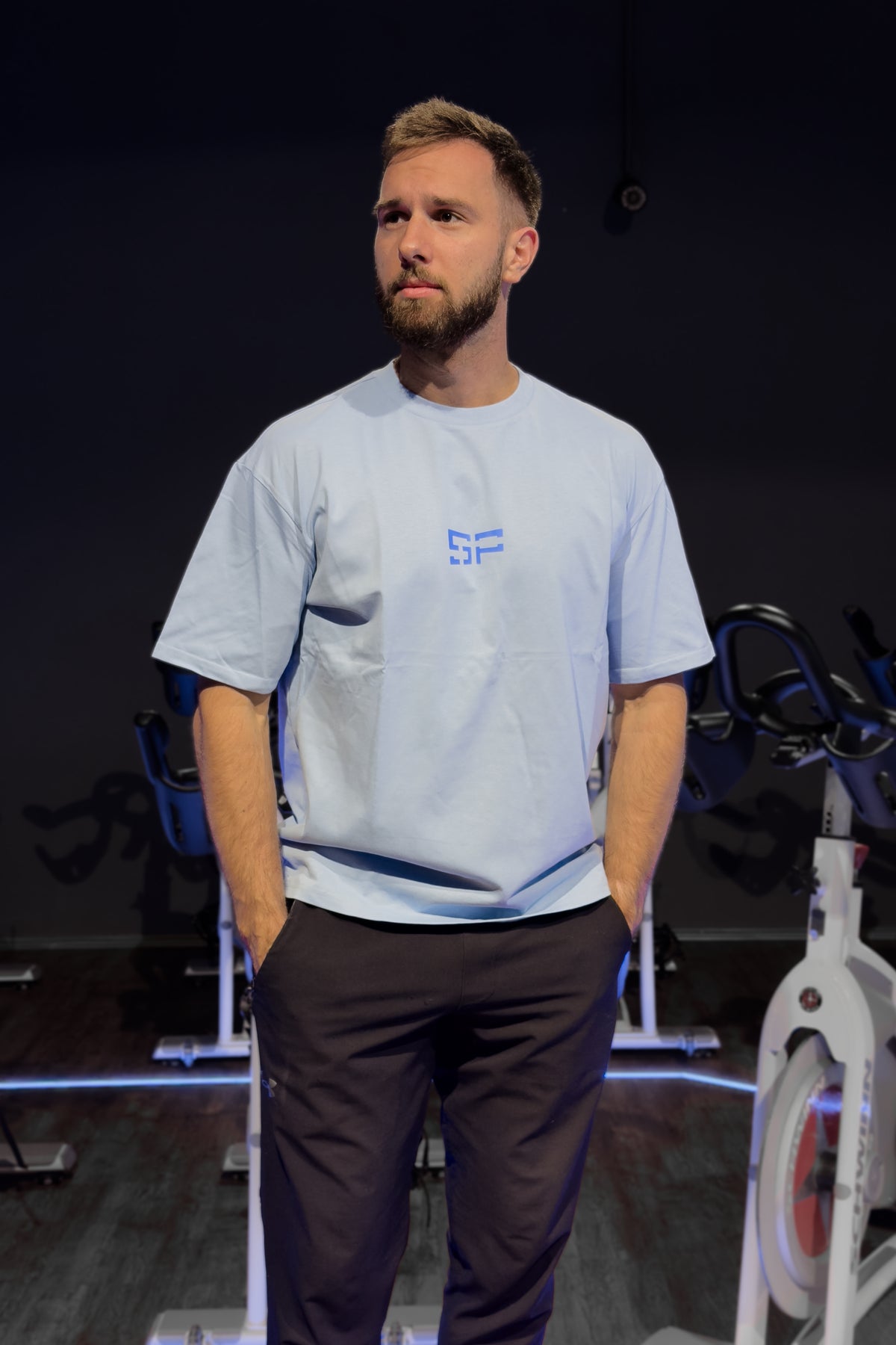 96 Oversized Tee | Sky Blue Vorderansicht
