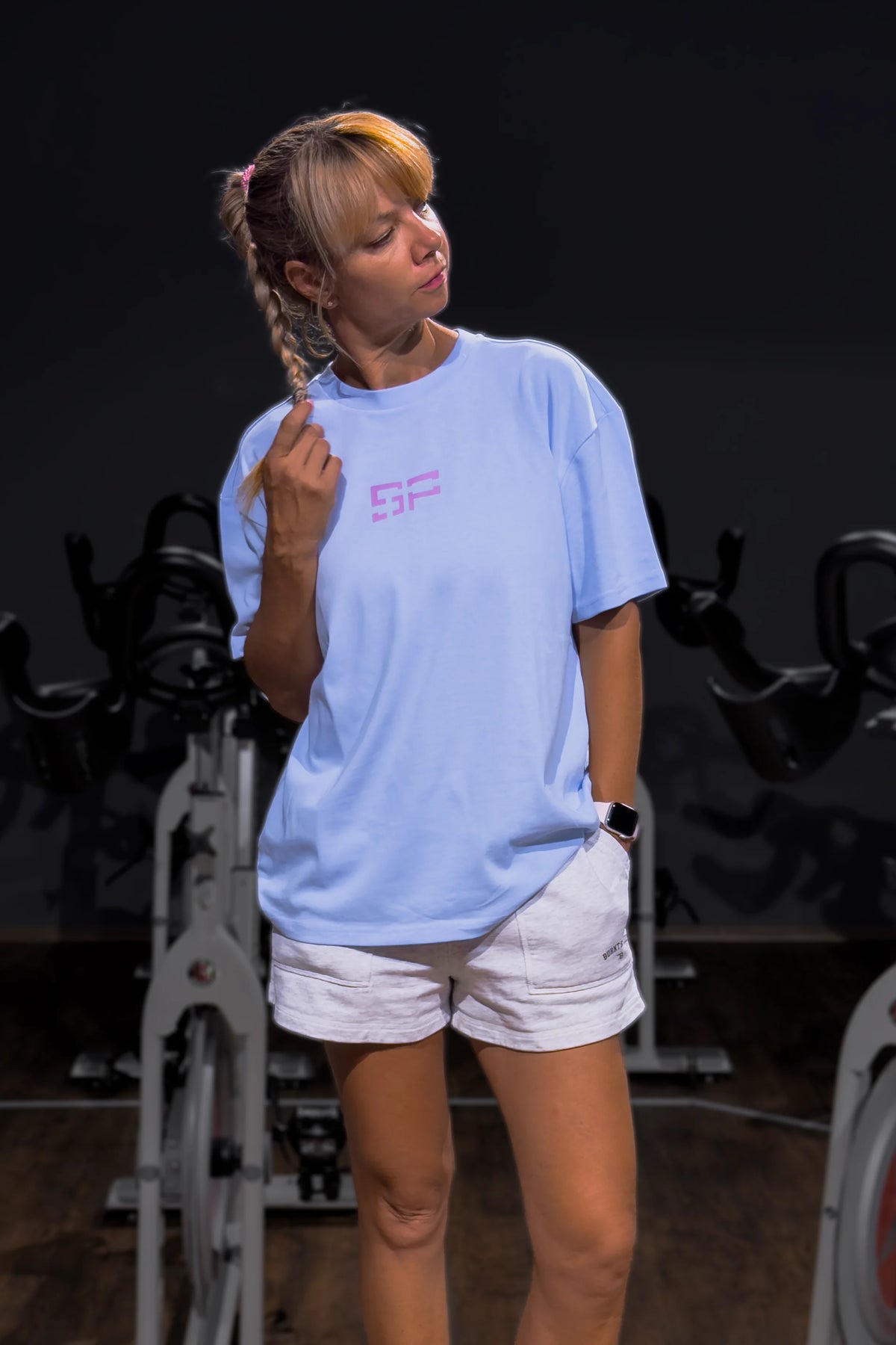 96 Oversized Tee | Sky Pink Vorderansicht