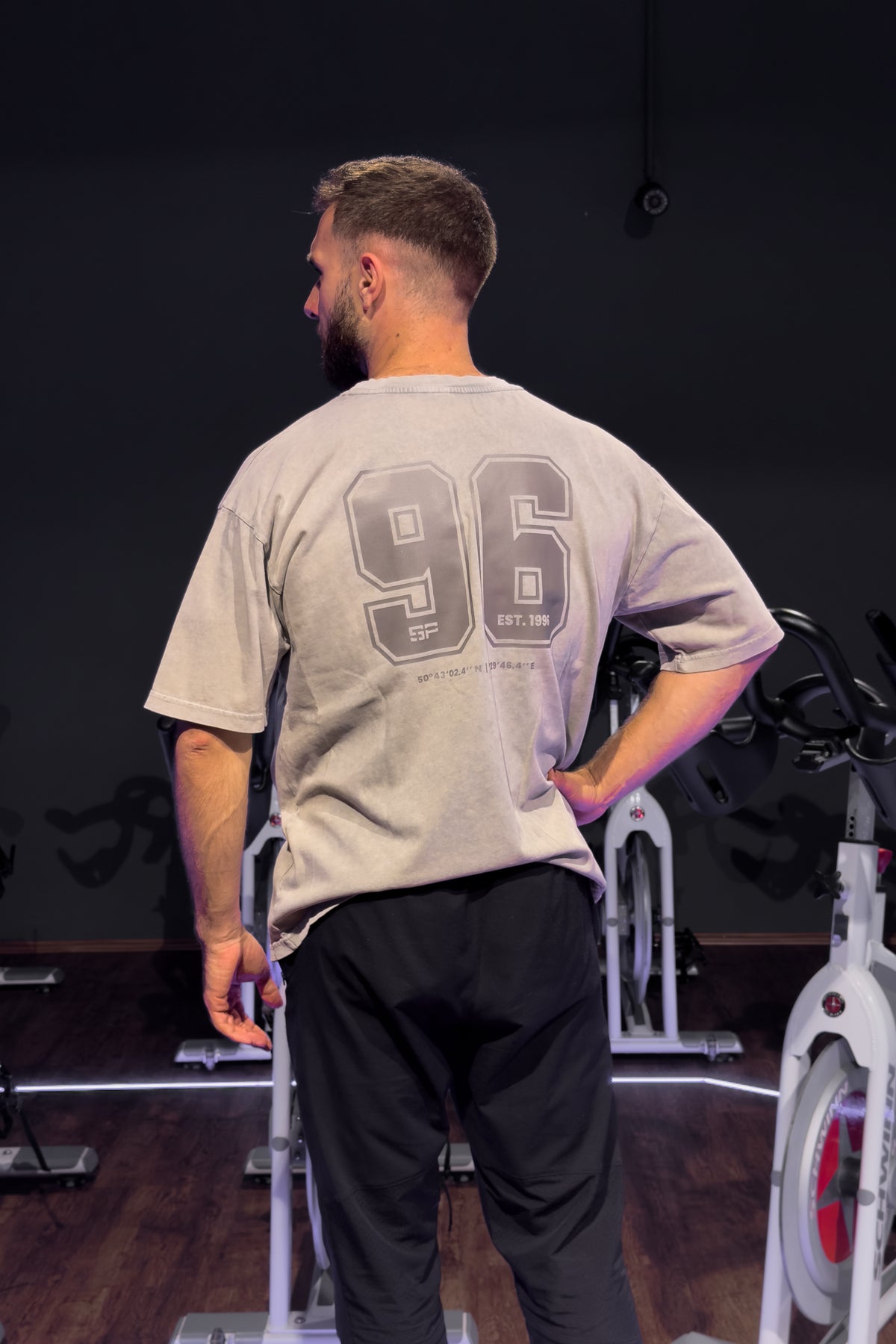 96 Oversized Tee | Washed Gray Rückansicht