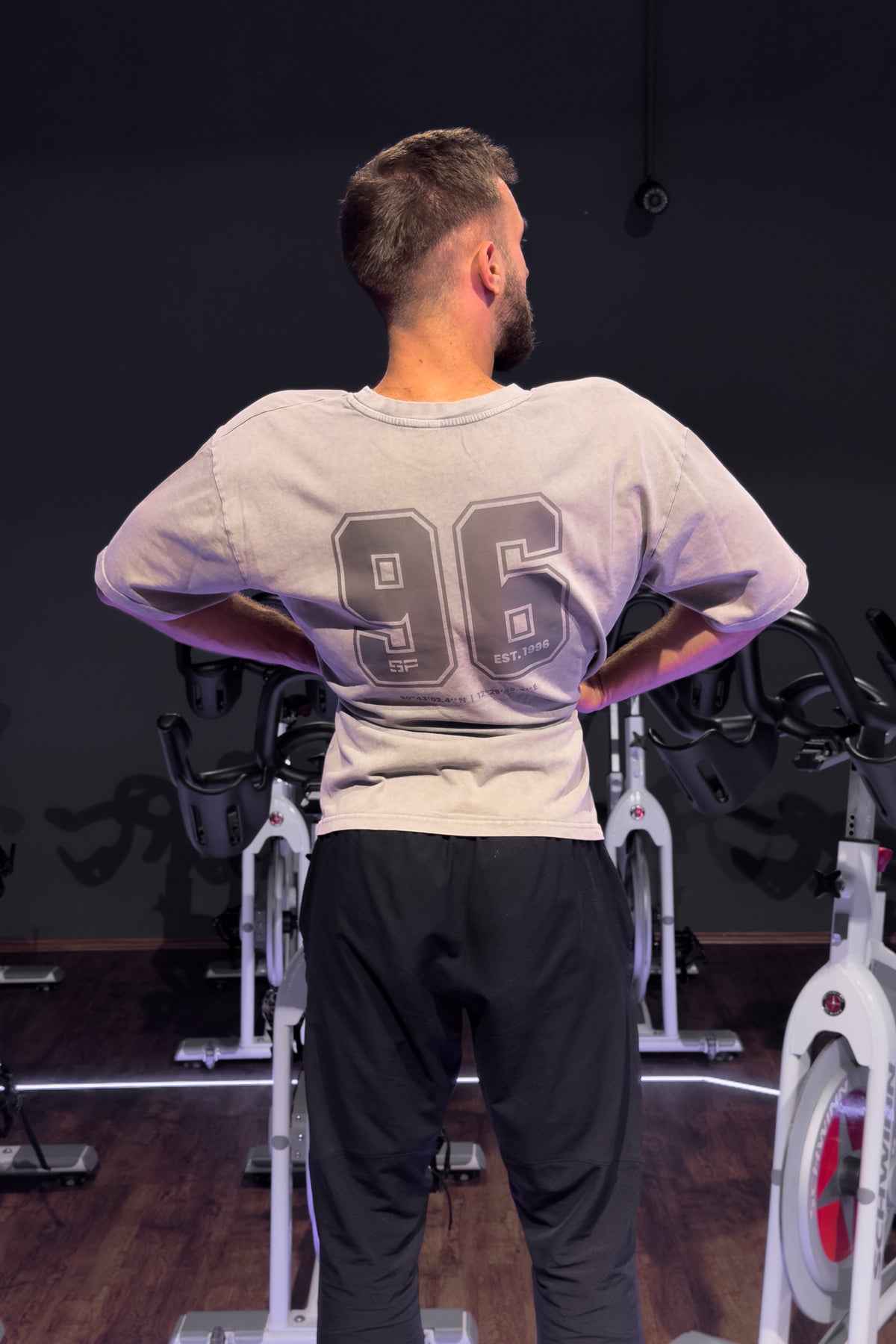 96 Oversized Tee | Washed Gray Rückansicht 2