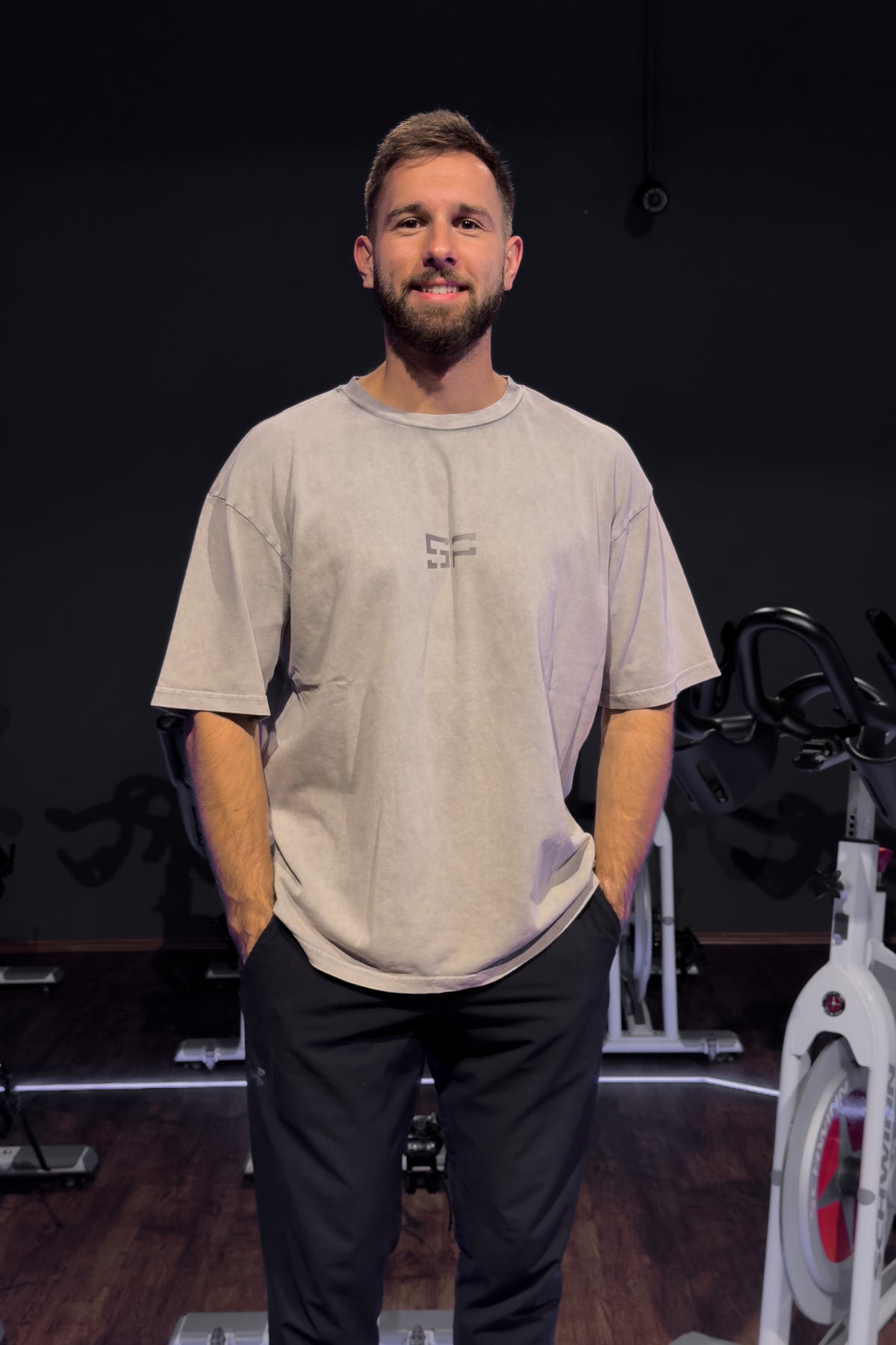 96 Oversized Tee | Washed Gray Vorderansicht