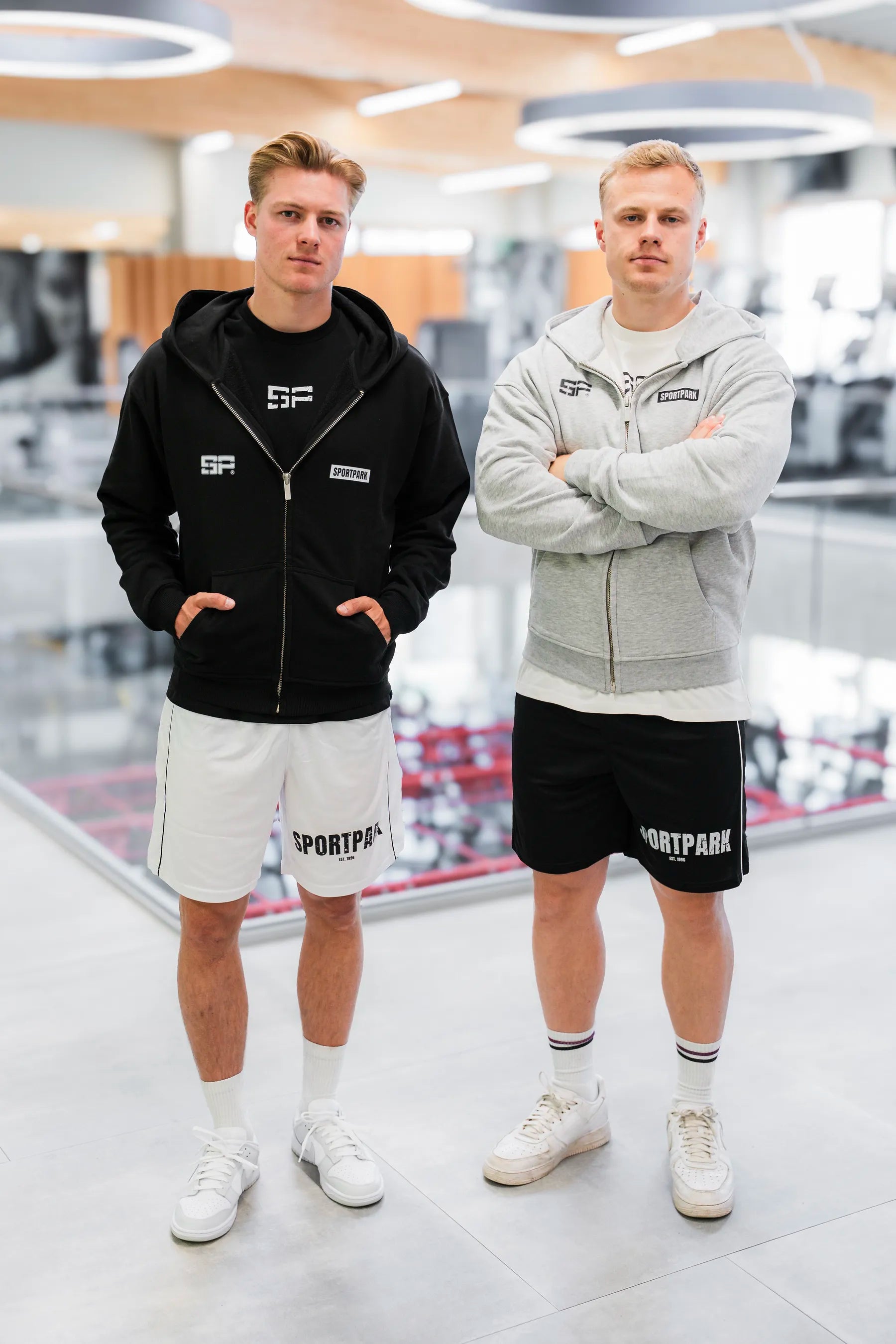 SP Clothing black&white Zipper unisex schwarz & grau